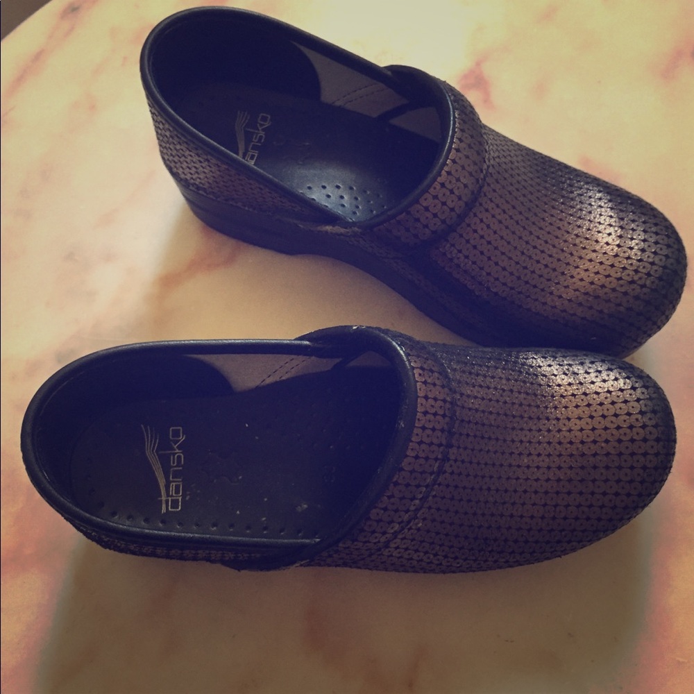Dansko metallic clogs